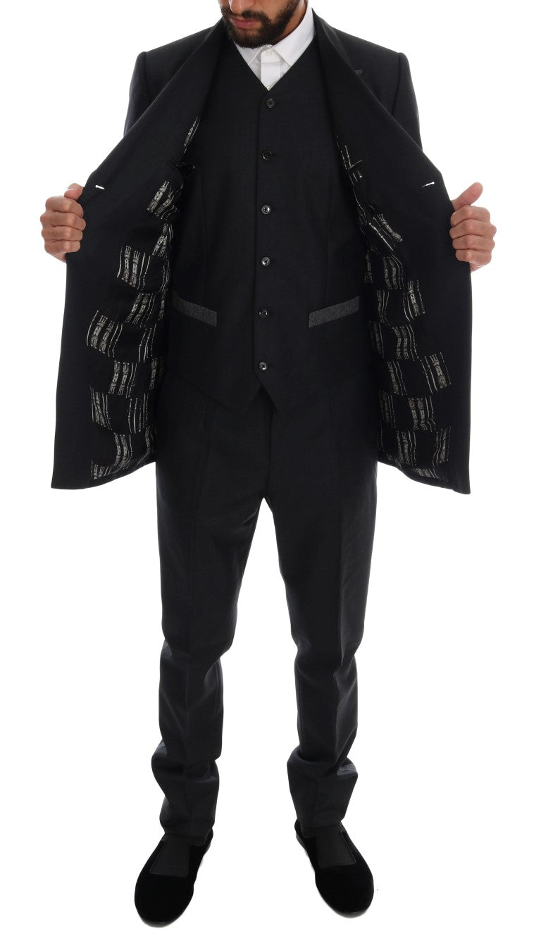 Dolce & Gabbana Elegant Gray Double Breasted Wool Suit – IT44 | XS par Dolce & Gabbana | Disponible sur Sandy Store ByNet