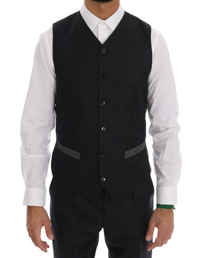 Dolce & Gabbana Elegant Gray Double Breasted Wool Suit – IT44 | XS par Dolce & Gabbana | Disponible sur Sandy Store ByNet