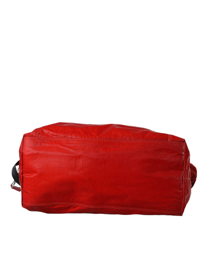 Dolce &amp; Gabbana Bolso de mano al hombro de piel de becerro de nailon rojo