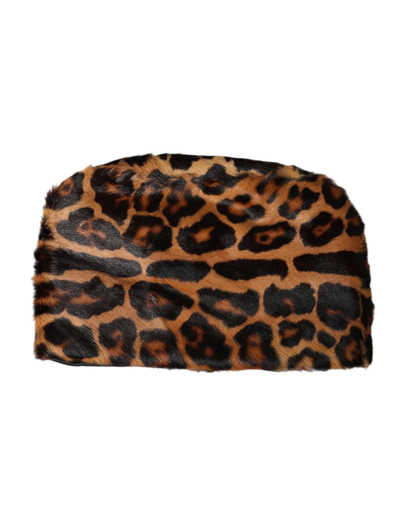Dolce &amp; Gabbana Sombrero de pescador de mujer de piel de leopardo marrón