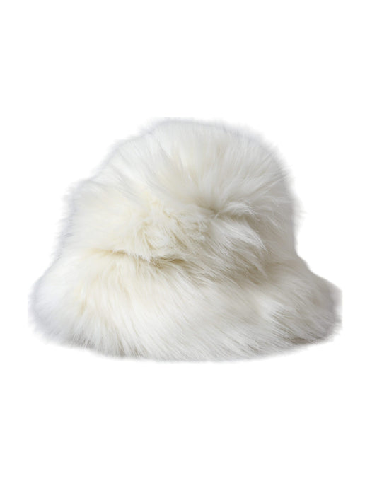Dolce &amp; Gabbana Gorro De Pescador De Piel Acrílico Blanco Para Mujer