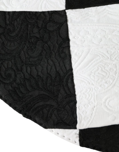 Dolce &amp; Gabbana Sombrero flexible de ala ancha a cuadros blanco y negro