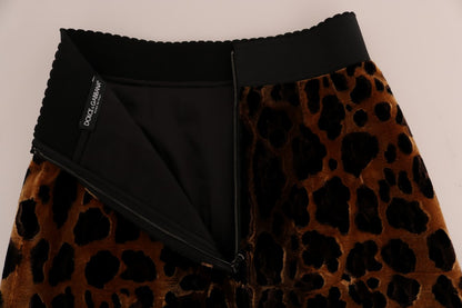 Dolce &amp; Gabbana Falda evasé elegante con estampado de leopardo
