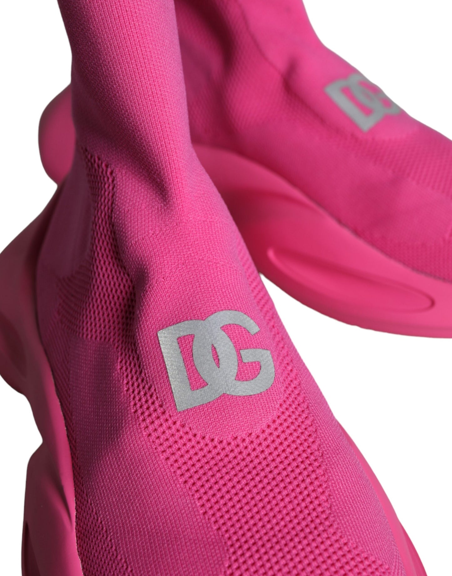 Dolce & Gabbana Pink Logo Print Slip On Socks Sneakers Shoes – EU44/US11 par Dolce & Gabbana | Disponible sur Sandy Store ByNet