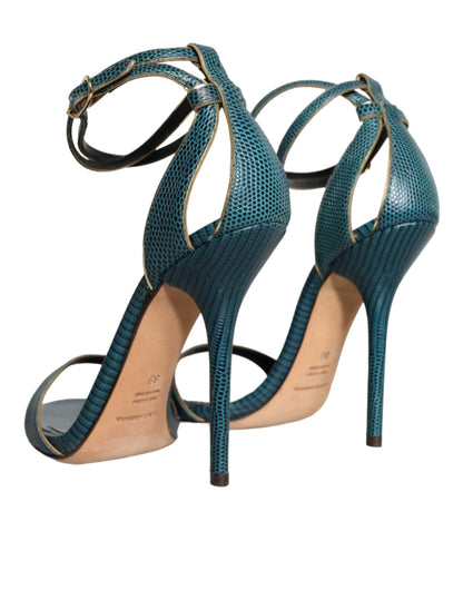 Dolce &amp; Gabbana Zapatos Sandalias De Tacón De Piel De Becerro Verde Oscuro