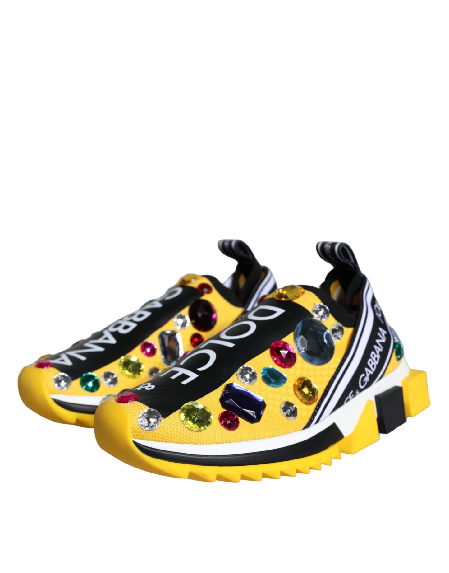 Dolce &amp; Gabbana Zapatillas De Deporte Con Cristales Sorrento Amarillos Zapatos Para Mujer