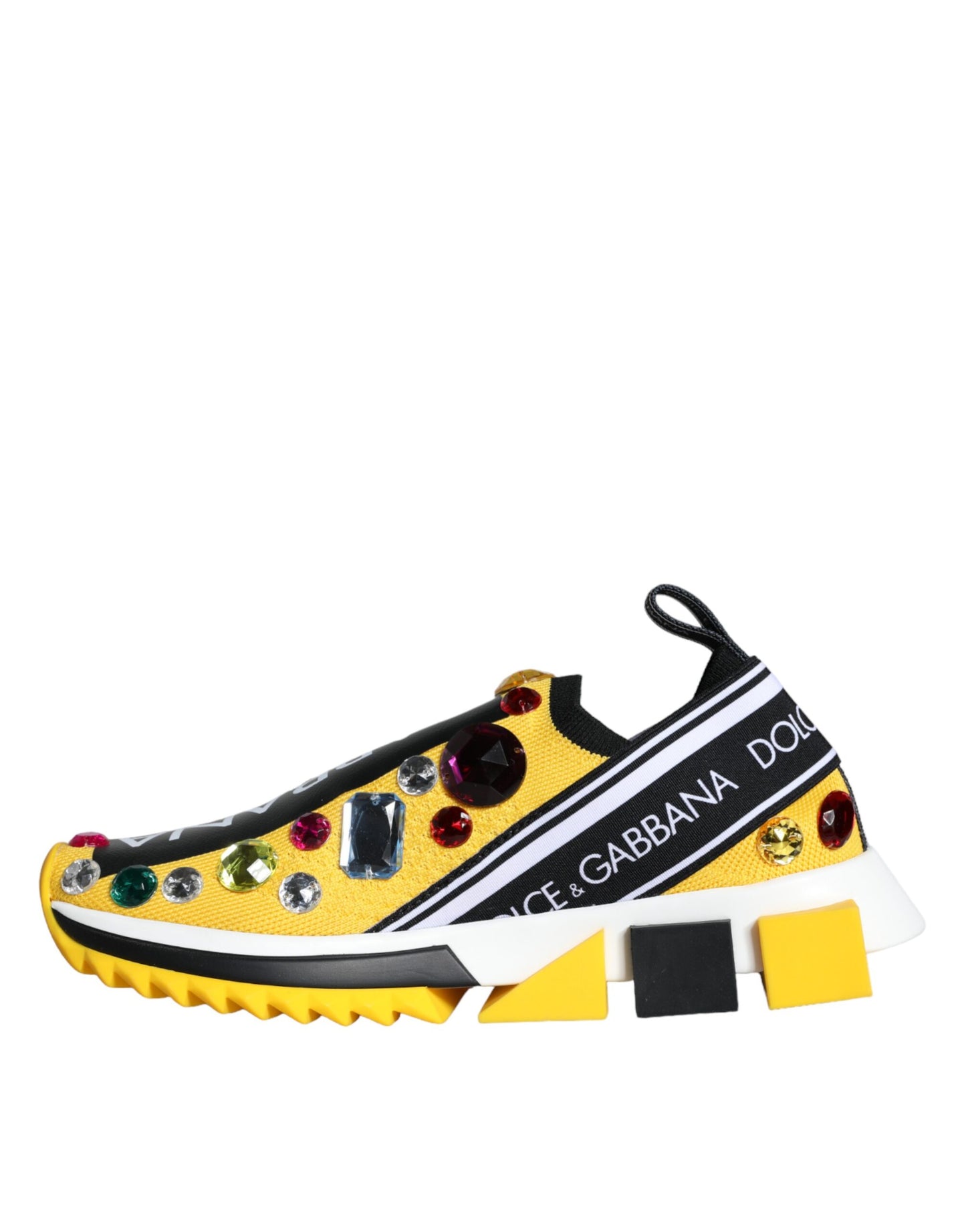 Dolce &amp; Gabbana Zapatillas De Deporte Con Cristales Sorrento Amarillos Zapatos Para Mujer