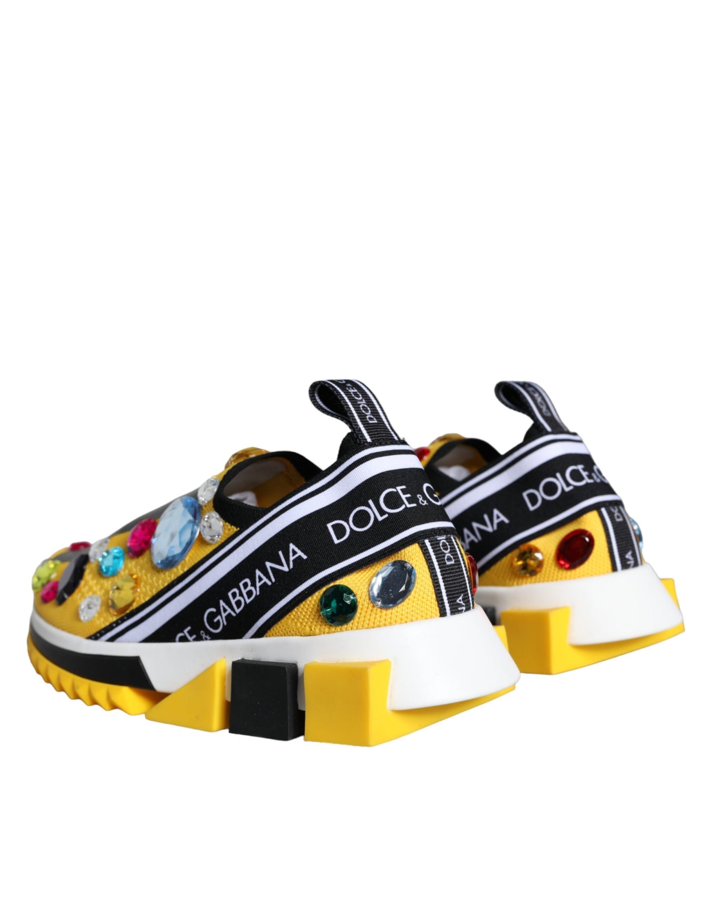 Dolce &amp; Gabbana Zapatillas De Deporte Con Cristales Sorrento Amarillos Zapatos Para Mujer
