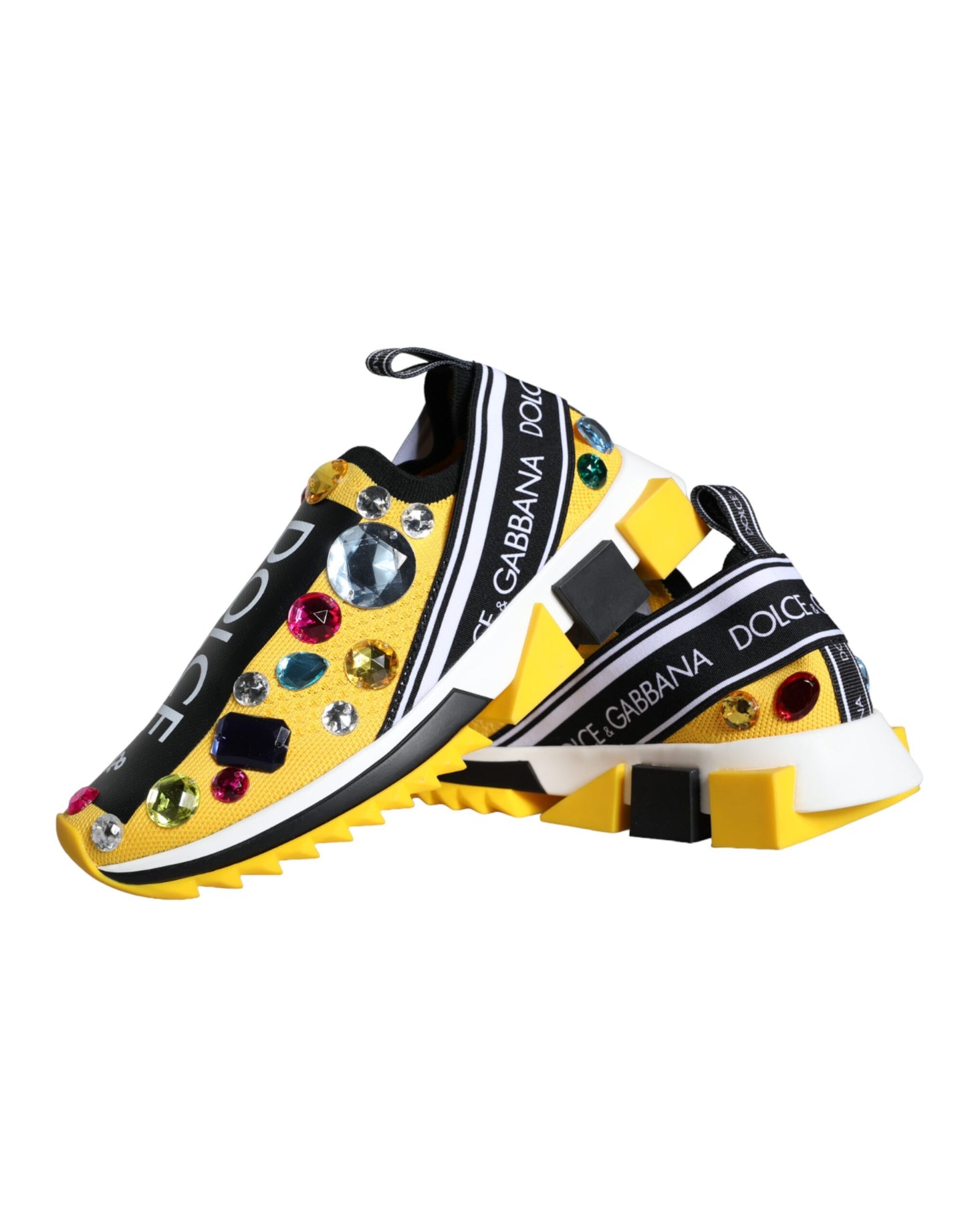Dolce &amp; Gabbana Zapatillas De Deporte Con Cristales Sorrento Amarillos Zapatos Para Mujer