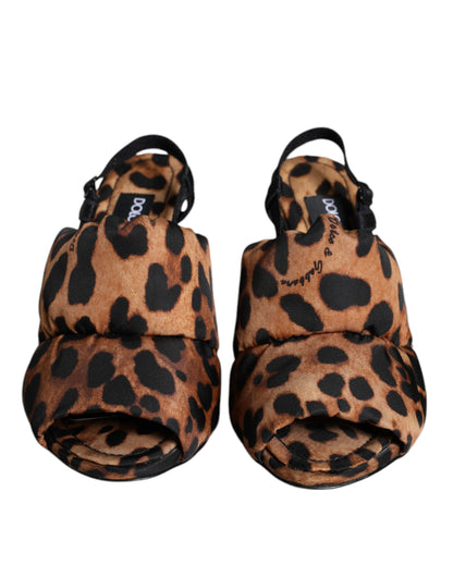 Dolce &amp; Gabbana Zapatos con sandalias con tira trasera Keira de leopardo marrón