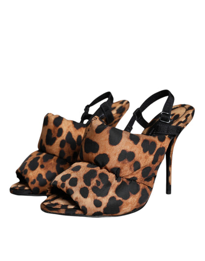 Dolce &amp; Gabbana Zapatos con sandalias con tira trasera Keira de leopardo marrón
