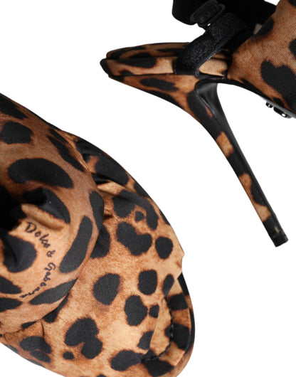 Dolce &amp; Gabbana Zapatos con sandalias con tira trasera Keira de leopardo marrón