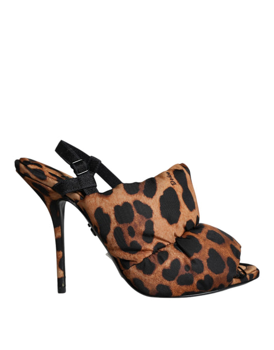 Dolce &amp; Gabbana Zapatos con sandalias con tira trasera Keira de leopardo marrón