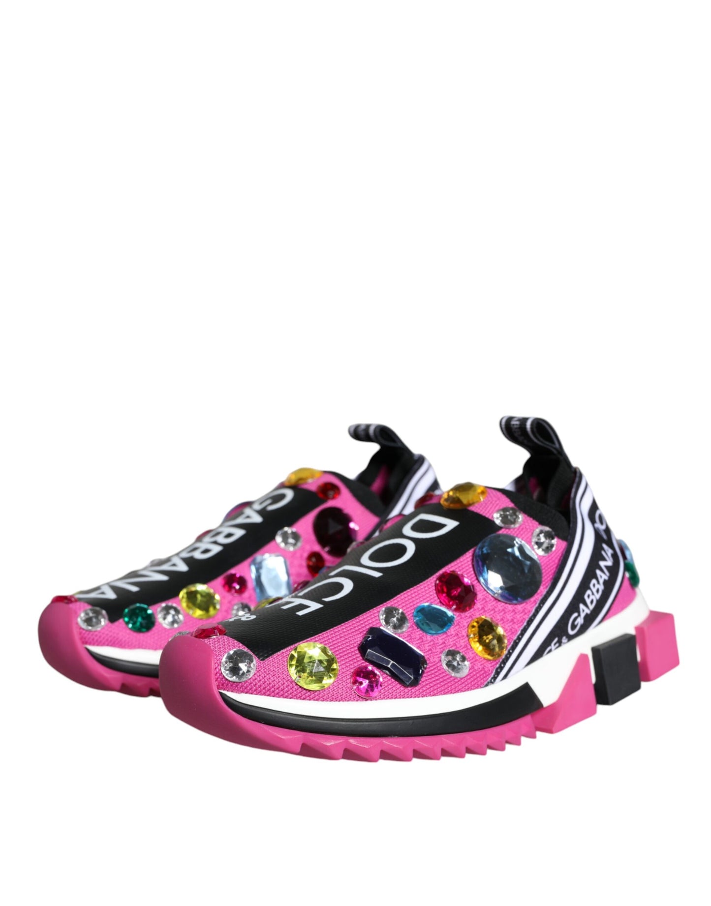 Dolce &amp; Gabbana Zapatillas bajas con cristales de Sorrento en rosa Zapatos