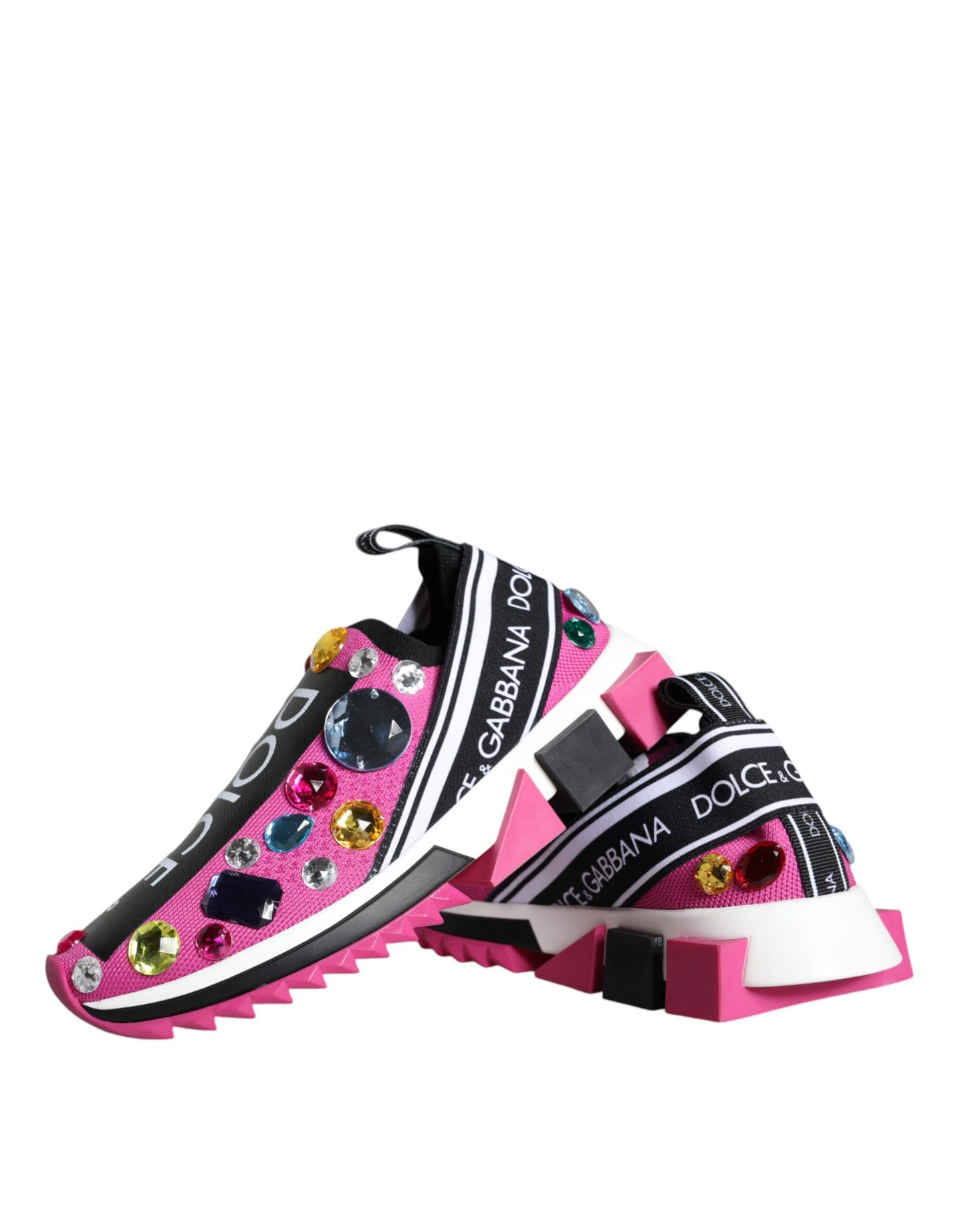 Dolce &amp; Gabbana Zapatillas bajas con cristales de Sorrento en rosa Zapatos