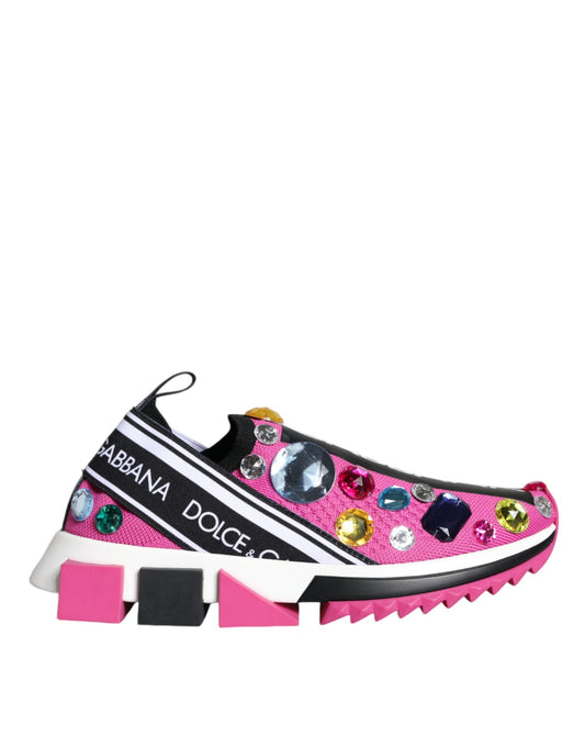 Dolce &amp; Gabbana Zapatillas bajas con cristales de Sorrento en rosa Zapatos