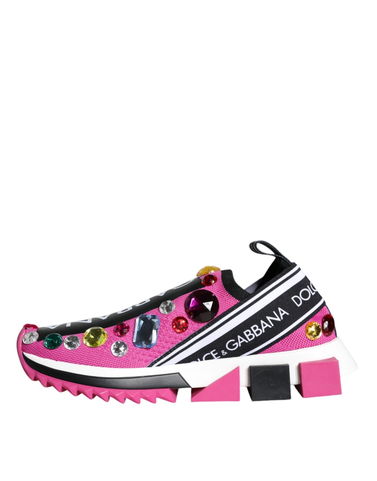Dolce &amp; Gabbana Zapatillas bajas con cristales de Sorrento en rosa Zapatos