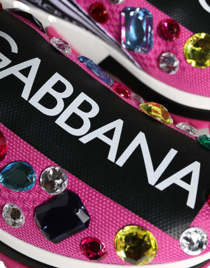 Dolce &amp; Gabbana Zapatillas bajas con cristales de Sorrento en rosa Zapatos