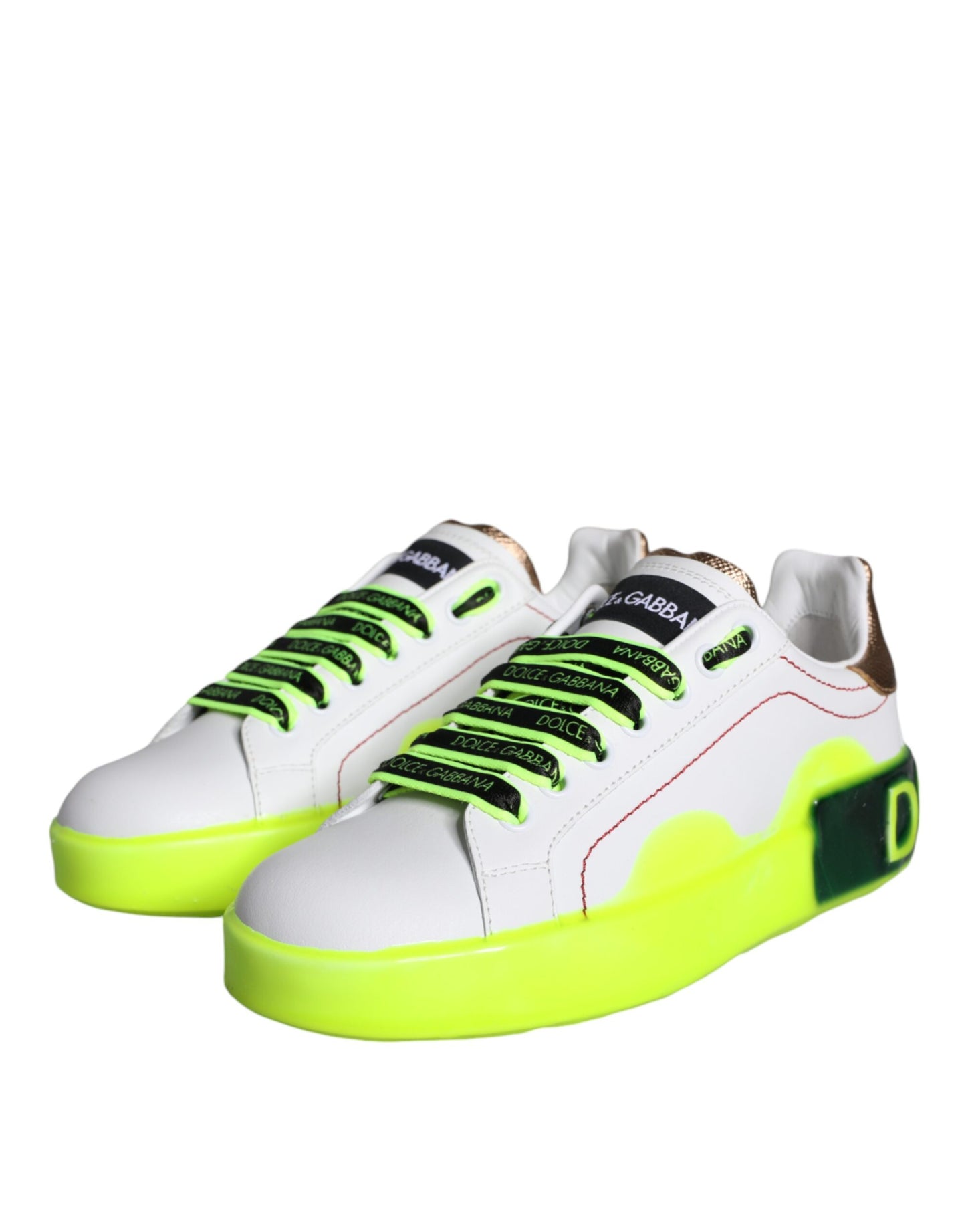 Dolce &amp; Gabbana Zapatillas Portofino De Cuero Blanco Zapatos