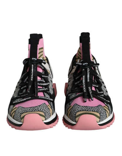 Dolce &amp; Gabbana Calcetines Sorrento multicolores Zapatillas deportivas con logo Zapatos