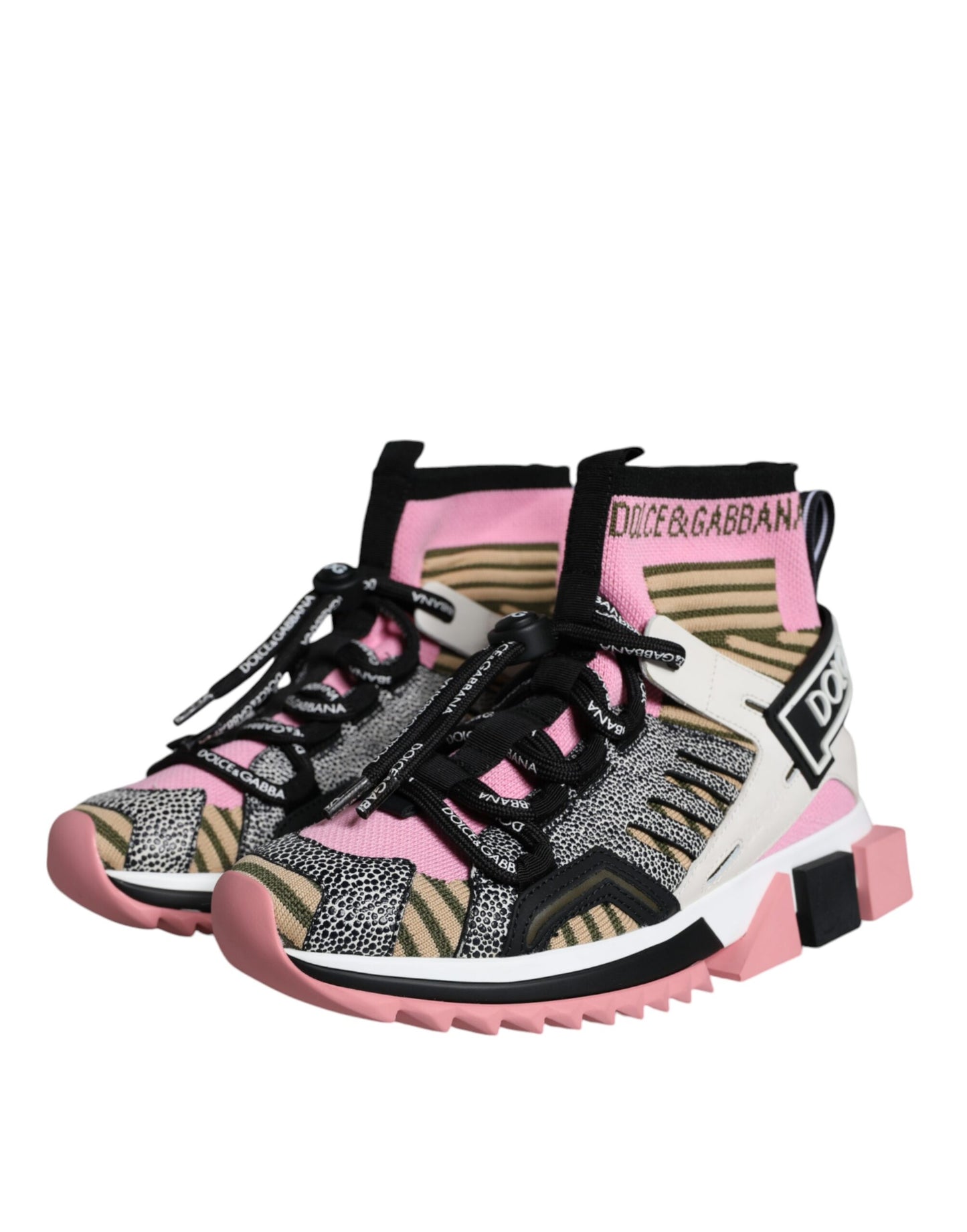 Dolce &amp; Gabbana Calcetines Sorrento multicolores Zapatillas deportivas con logo Zapatos
