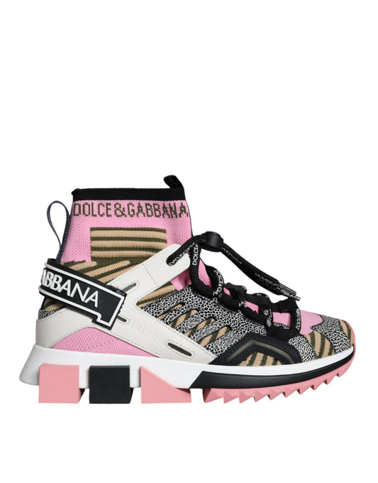 Dolce &amp; Gabbana Calcetines Sorrento multicolores Zapatillas deportivas con logo Zapatos