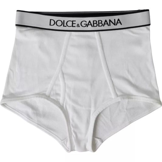 Sous-vêtements Dolce &amp; Gabbana en coton stretch blanc avec logo de marque