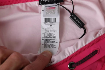 Maillot de bain Dolce &amp; Gabbana en nylon rose avec logo DG pour homme