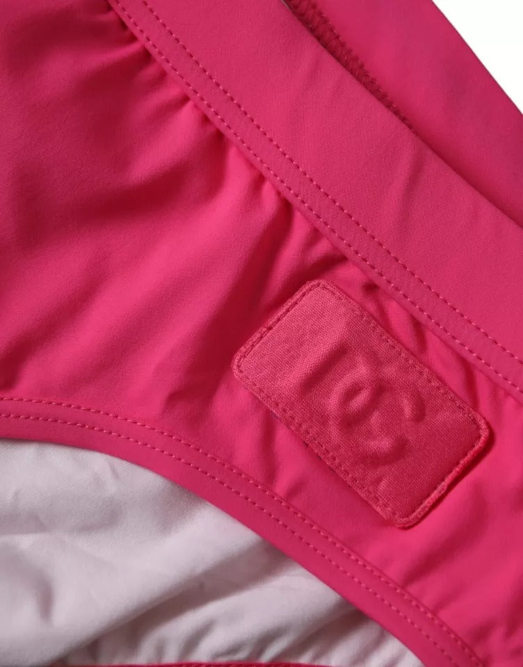 Maillot de bain Dolce &amp; Gabbana en nylon rose avec logo DG pour homme