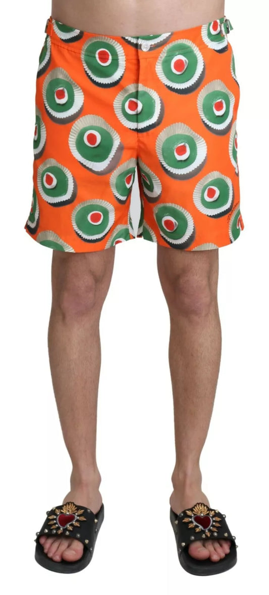 Maillots de bain Dolce &amp; Gabbana Orange Cupcake Beachwear Shorts