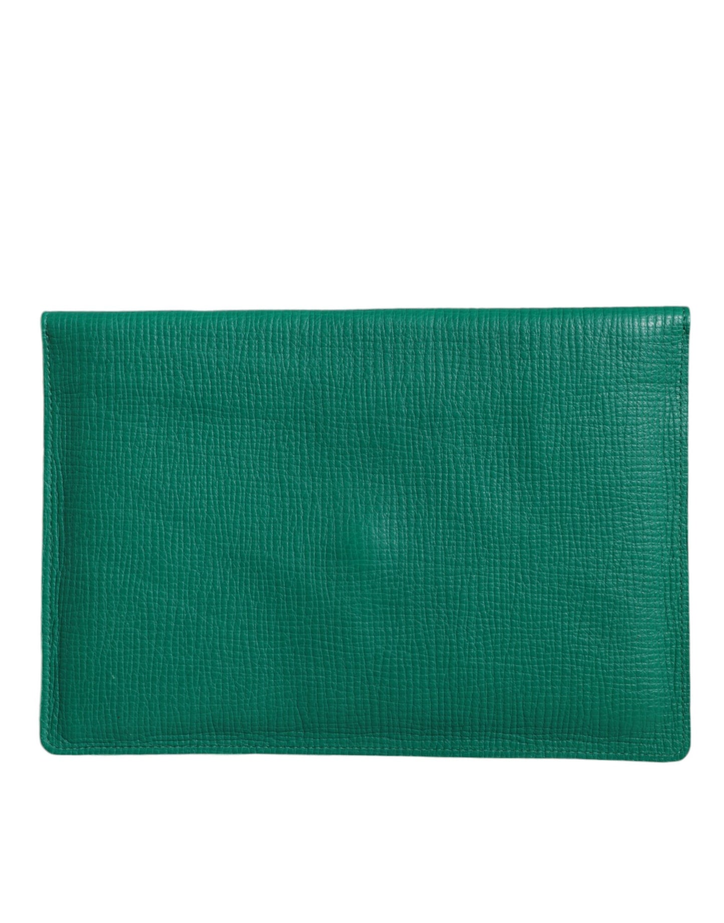 Dolce &amp; Gabbana Bolso de mano de cuero verde Mini bolso tipo cartera Estuche para tableta
