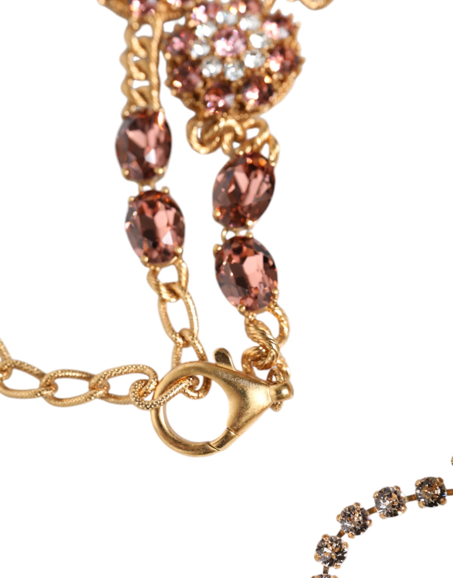 Ceinture chaîne Dolce &amp; Gabbana en laiton doré ornée de cristaux