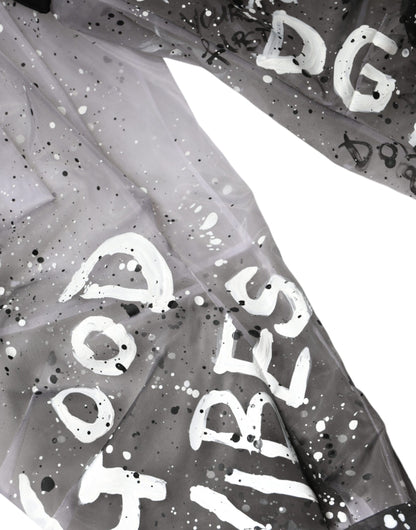 Dolce &amp; Gabbana White See Through Logo Cropped Cargo Pants