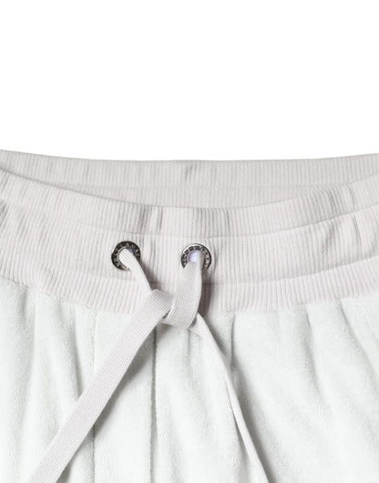 Dolce &amp; Gabbana White Nylon Jogger Sweatpants Pants