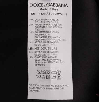 Dolce &amp; Gabbana Elegante falda lápiz de cintura alta con flecos dorados