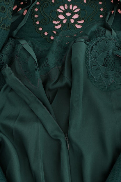 Dolce &amp; Gabbana Elegante vestido tubo evasé verde