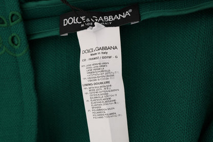 Dolce &amp; Gabbana Elegante vestido tubo evasé verde