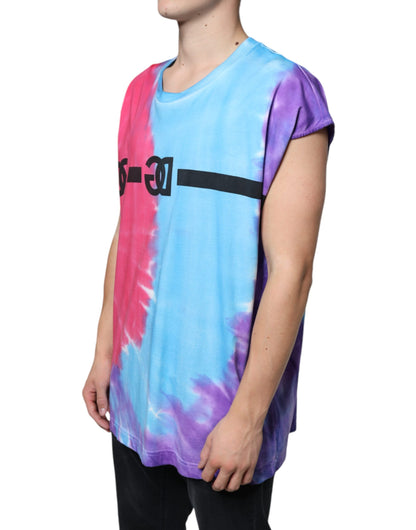 Dolce &amp; Gabbana Camiseta sin mangas de algodón teñido anudado multicolor