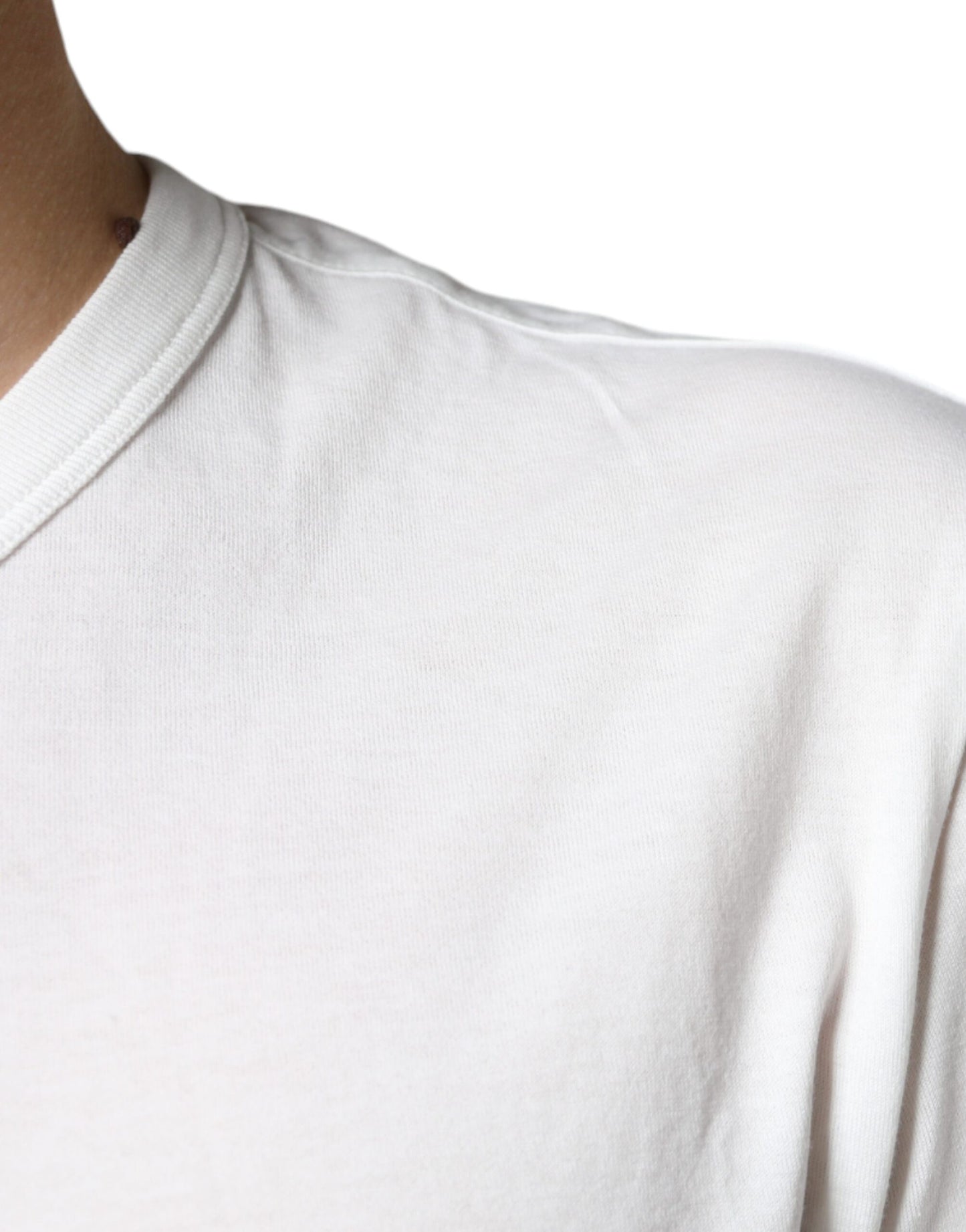 Dolce &amp; Gabbana Camiseta blanca con logo DG de algodón