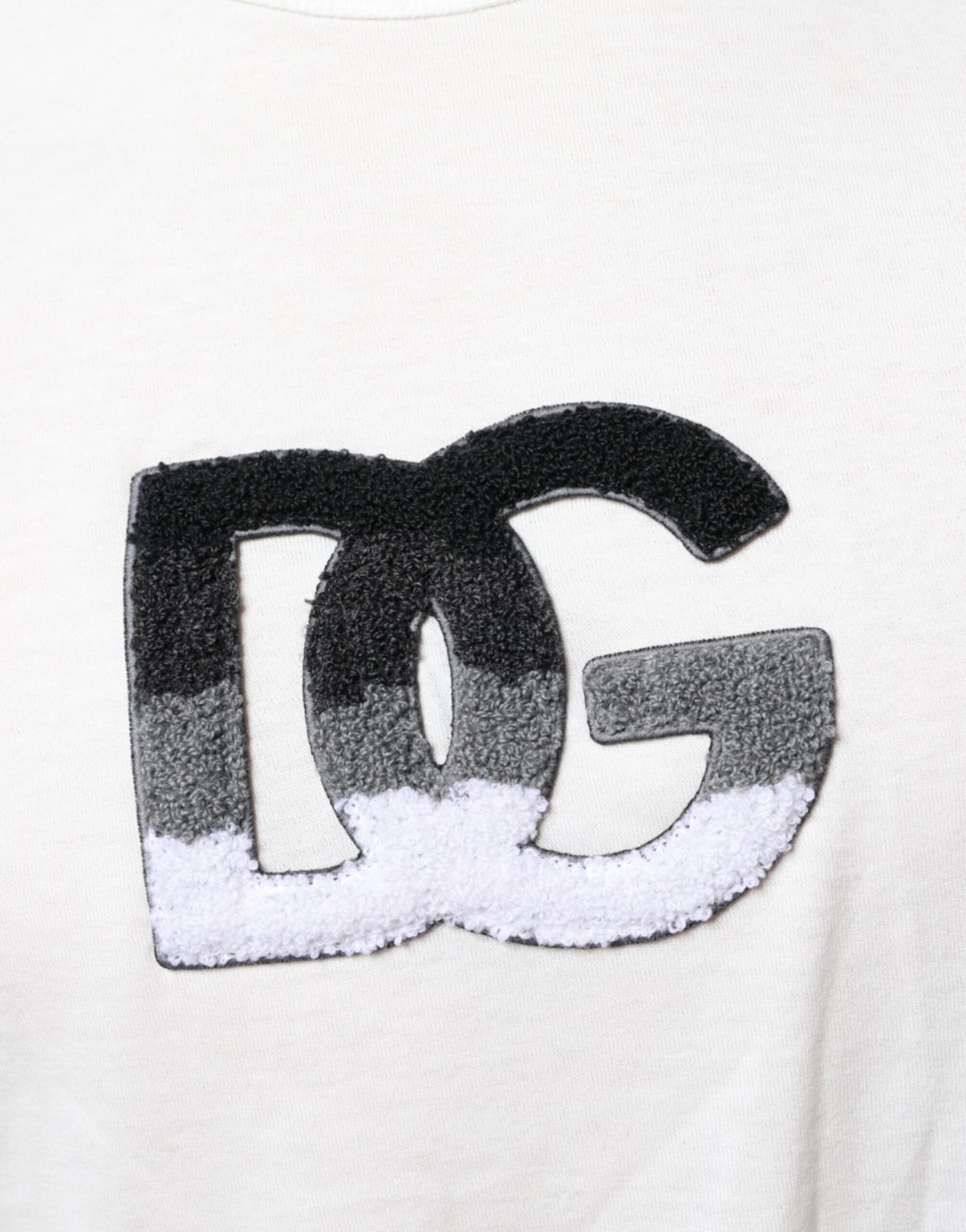 Dolce &amp; Gabbana Camiseta blanca con logo DG de algodón