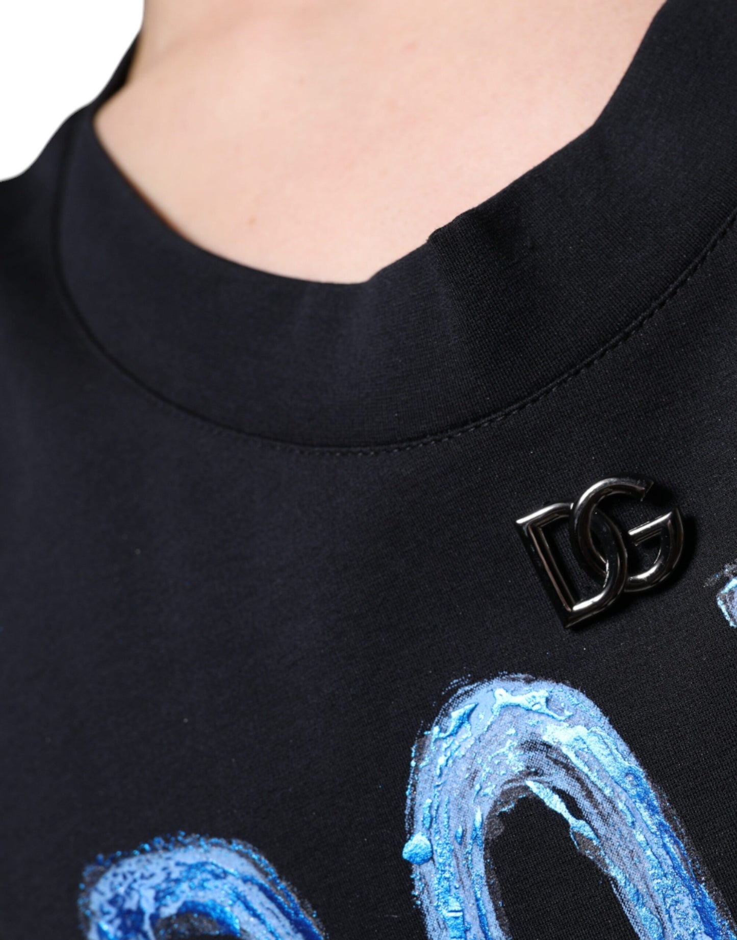 Dolce &amp; Gabbana Camiseta sin mangas de algodón negra Born To Be Free