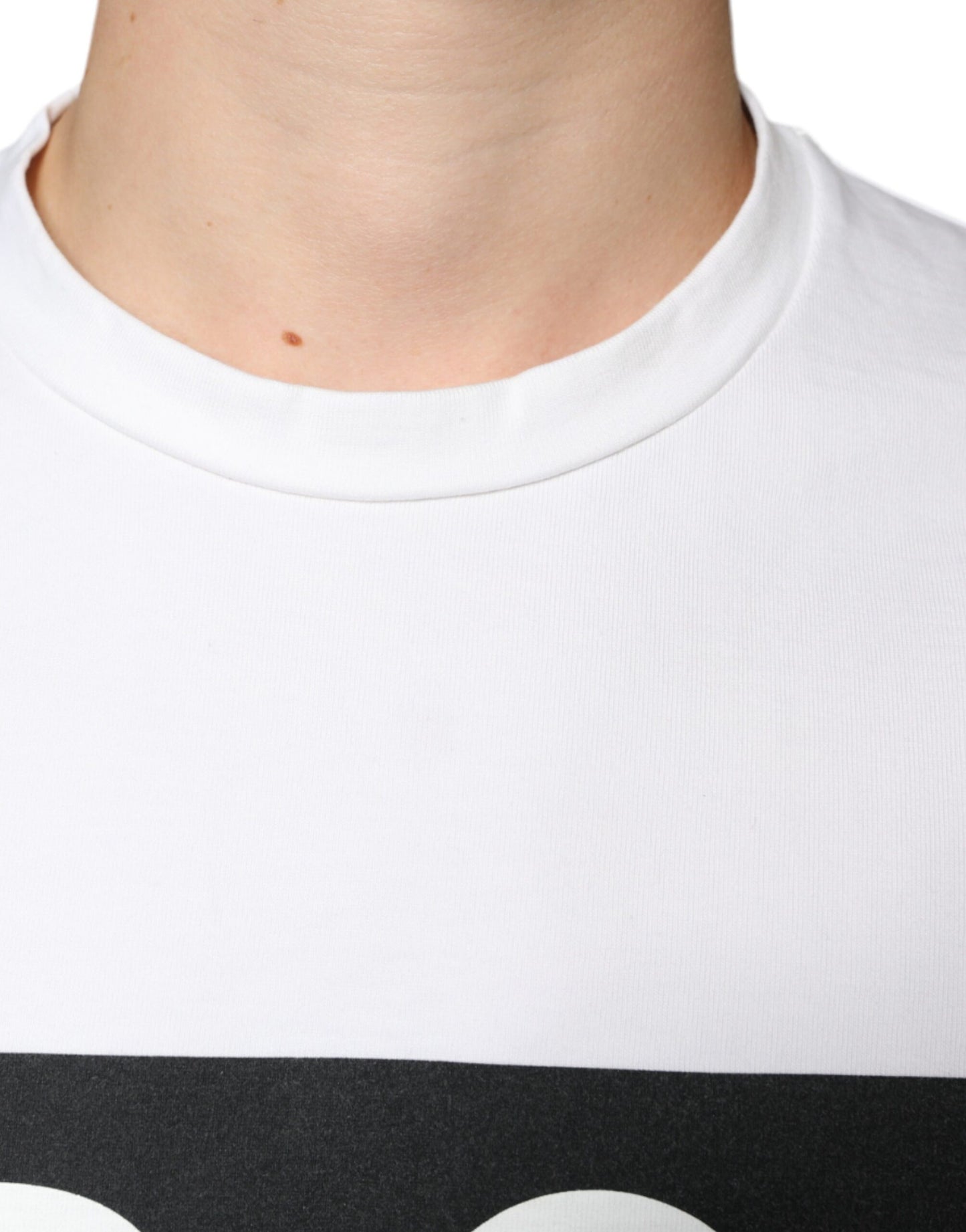 Dolce &amp; Gabbana Camiseta casual con estampado de logo DG de algodón blanco