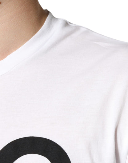 Dolce &amp; Gabbana Camiseta casual con estampado de logo DG de algodón blanco
