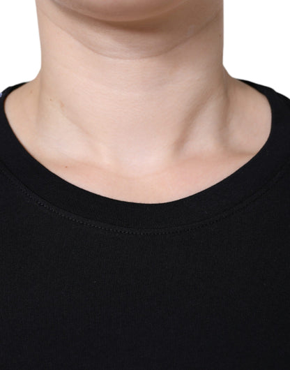 Dolce &amp; Gabbana Camiseta de manga corta con cuello redondo de algodón negro