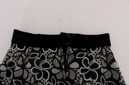 Dolce &amp; Gabbana Minifalda elegante de encaje con detalles de cristales