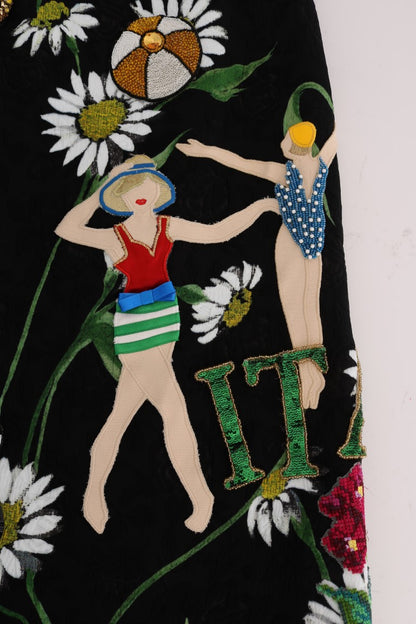 Dolce &amp; Gabbana Falda a media pierna con adornos en forma de A