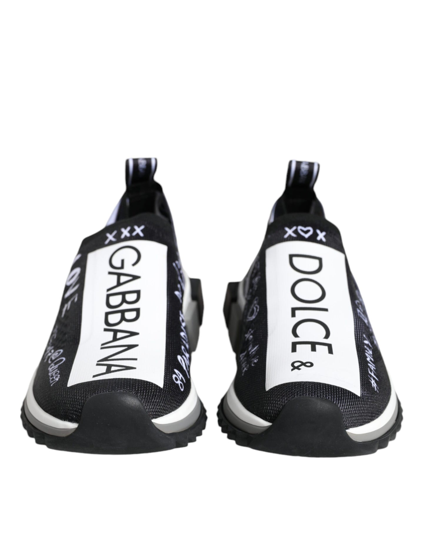 Dolce &amp; Gabbana Zapatillas bajas Sorrento blancas y negras Zapatos