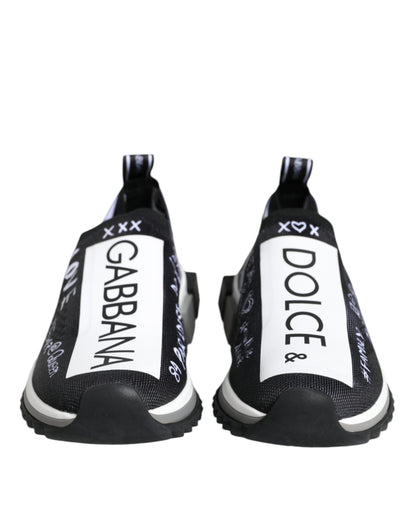 Dolce &amp; Gabbana Zapatillas bajas Sorrento blancas y negras Zapatos