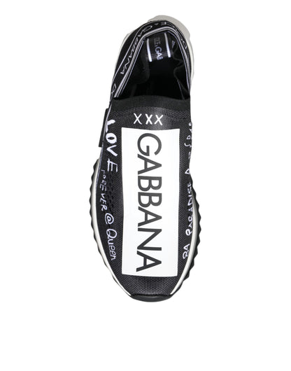 Dolce &amp; Gabbana Zapatillas bajas Sorrento blancas y negras Zapatos