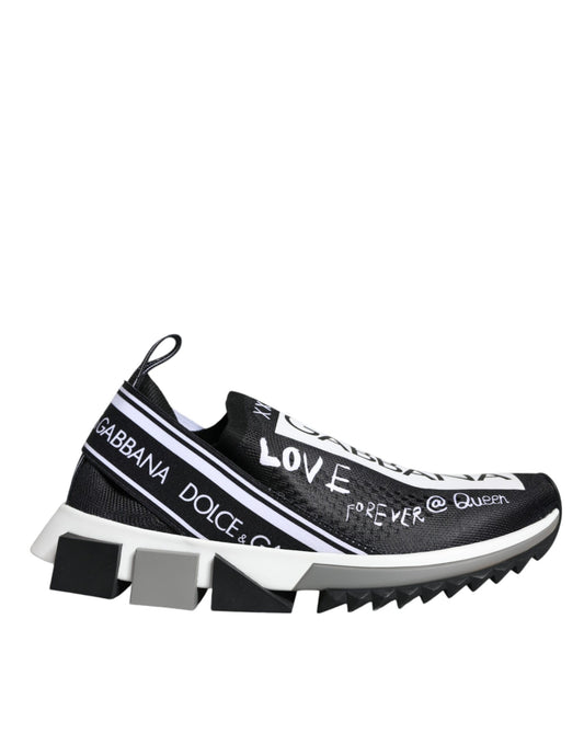 Dolce &amp; Gabbana Zapatillas bajas Sorrento blancas y negras Zapatos